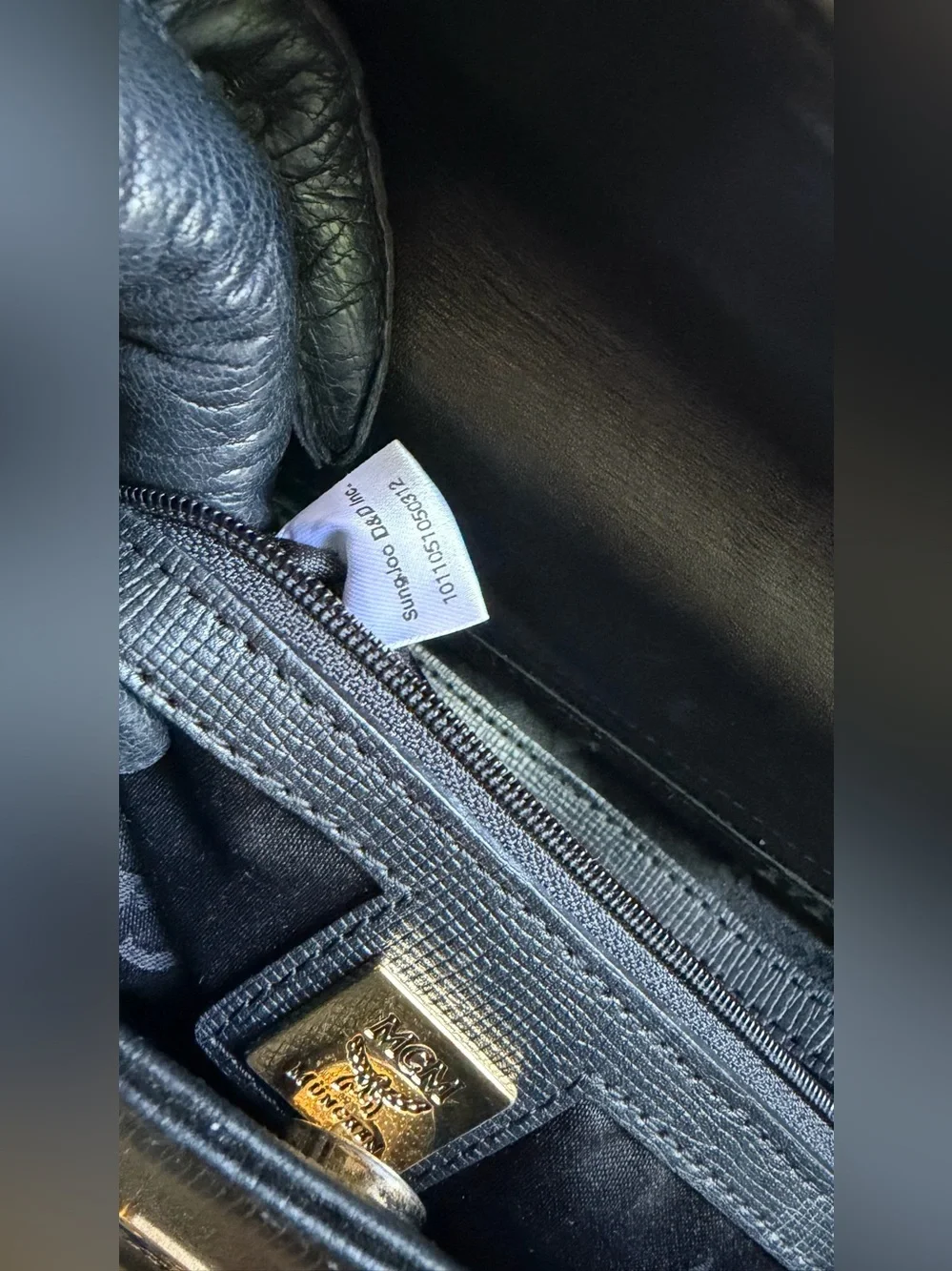 MCM Black Bucket Leather